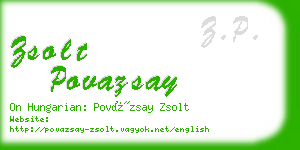 zsolt povazsay business card